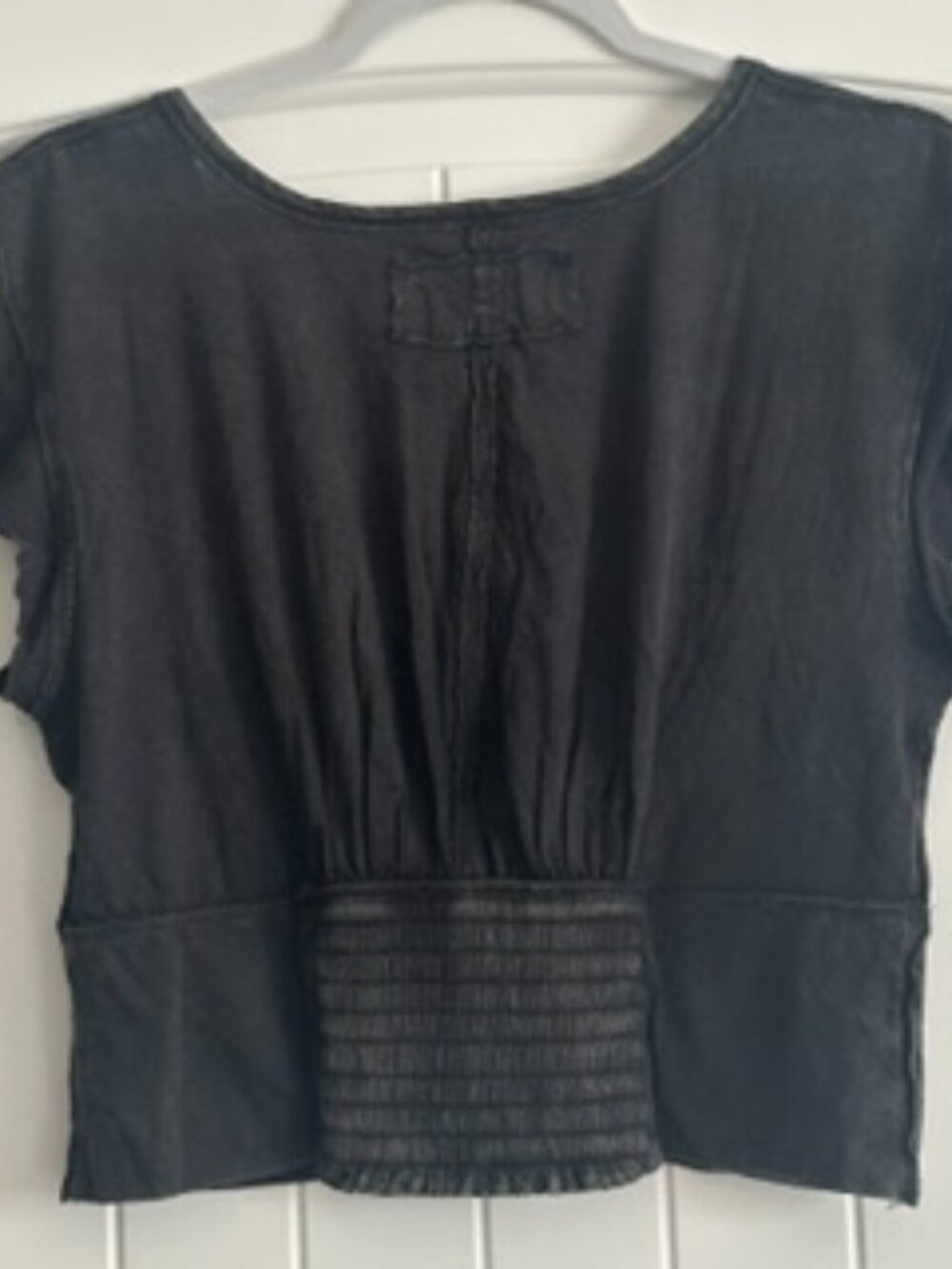 NWT Free People We The Free Ivy Tee Washed Black size- MEDIUM - Picture 4 of 6